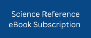 White text on navy background. Text reads: Science Reference eBook Subscription.