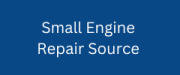 White text on navy background. Text reads: Small Engine Repair Source.