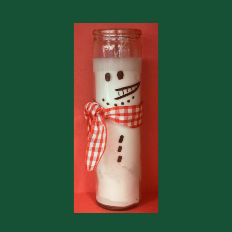 Candle snowman