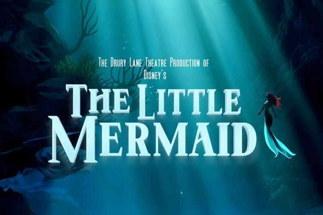 THE LITTLE MERMAID TITLE UNDERWATER NEXT TO ARIEL