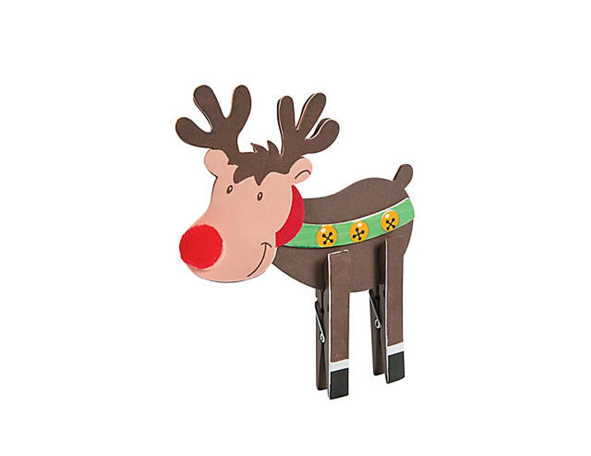 image of a brown reindeer with a red nose
